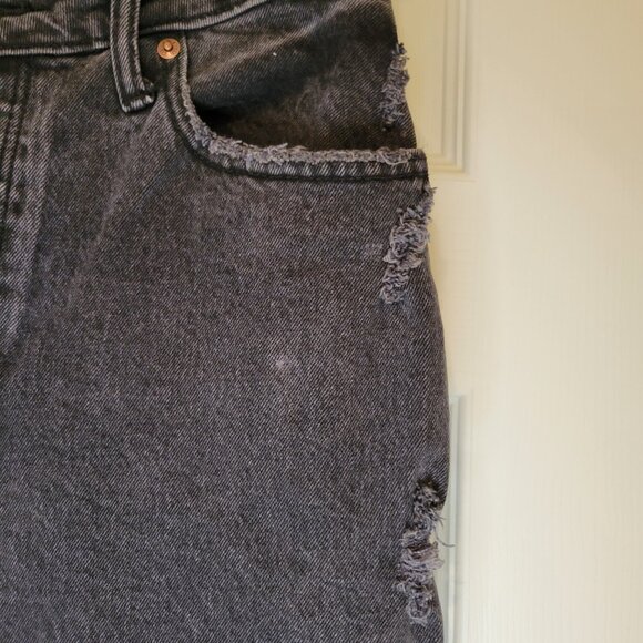 ABERCROMBIE & FITCH Black Distressed High Rise/Waist Jeans - Picture 4 of 13